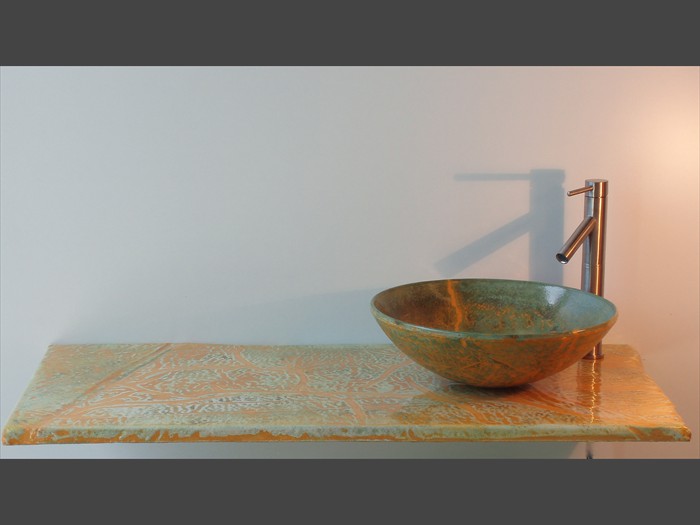 22 of 38 &nbsp;&nbsp;&nbsp;|&nbsp;&nbsp;&nbsp; Shrinkage Design - Concrete Vaanity Top - Vessel Sink