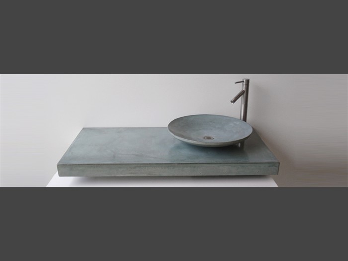 23 of 38    |    Gray Concrete Bath Countertop