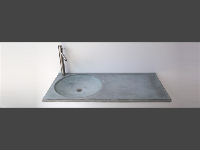 24 of 38    |    Gray Bathroom Countertop - Indented Sink
