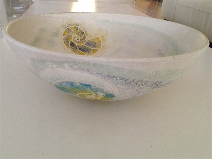 28 of 38 &nbsp;&nbsp;&nbsp;|&nbsp;&nbsp;&nbsp; Handcrafted Concrete Vessel Sink - Integrated Sea Fossil