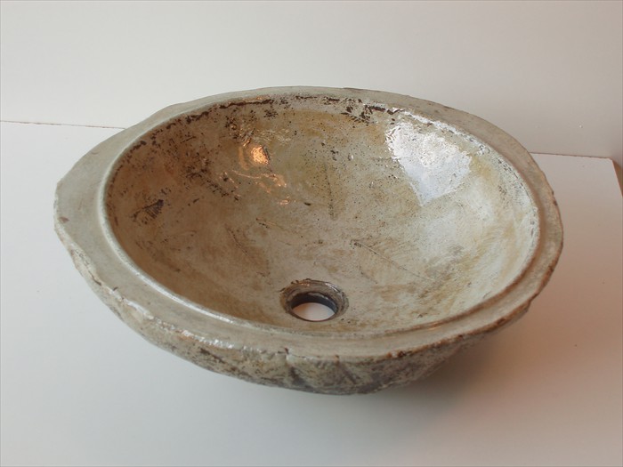 31 of 38    |    Handcrafted Vessel Sink - Integrated Leaf Fossil